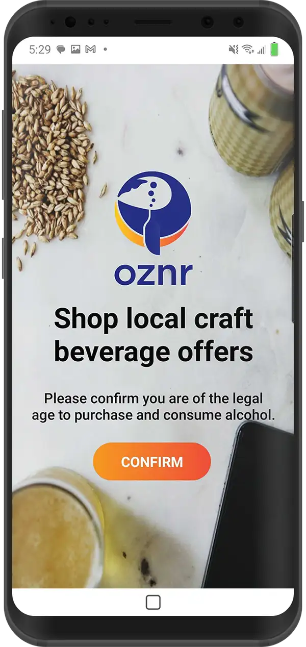 Oznr splash screen, on phone