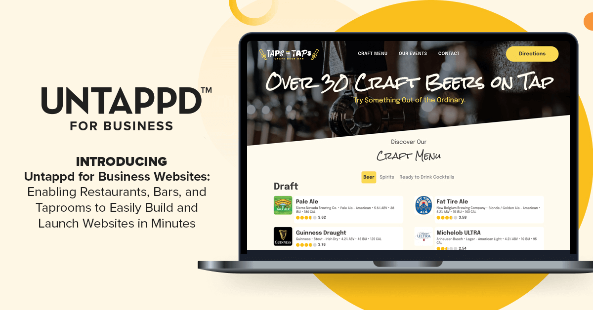 Introducing Untappd For Business Websites, featured image