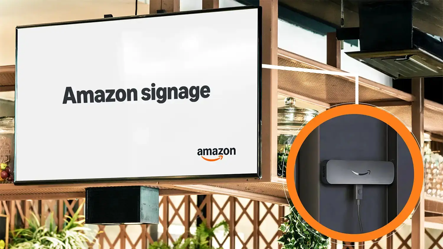 Amazon Signage Stick, lifestyle image
